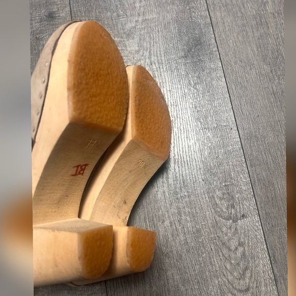 BRYR Tan Slip On Clog Sandals Sold Out $310 Size 8 - Picture 5 of 6
